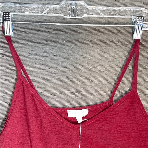 See You Monday Red Spaghetti Strap Slip Midi Dress - Picture 3 of 9